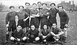Photograph of the Primrose Club football team, late 1940s.