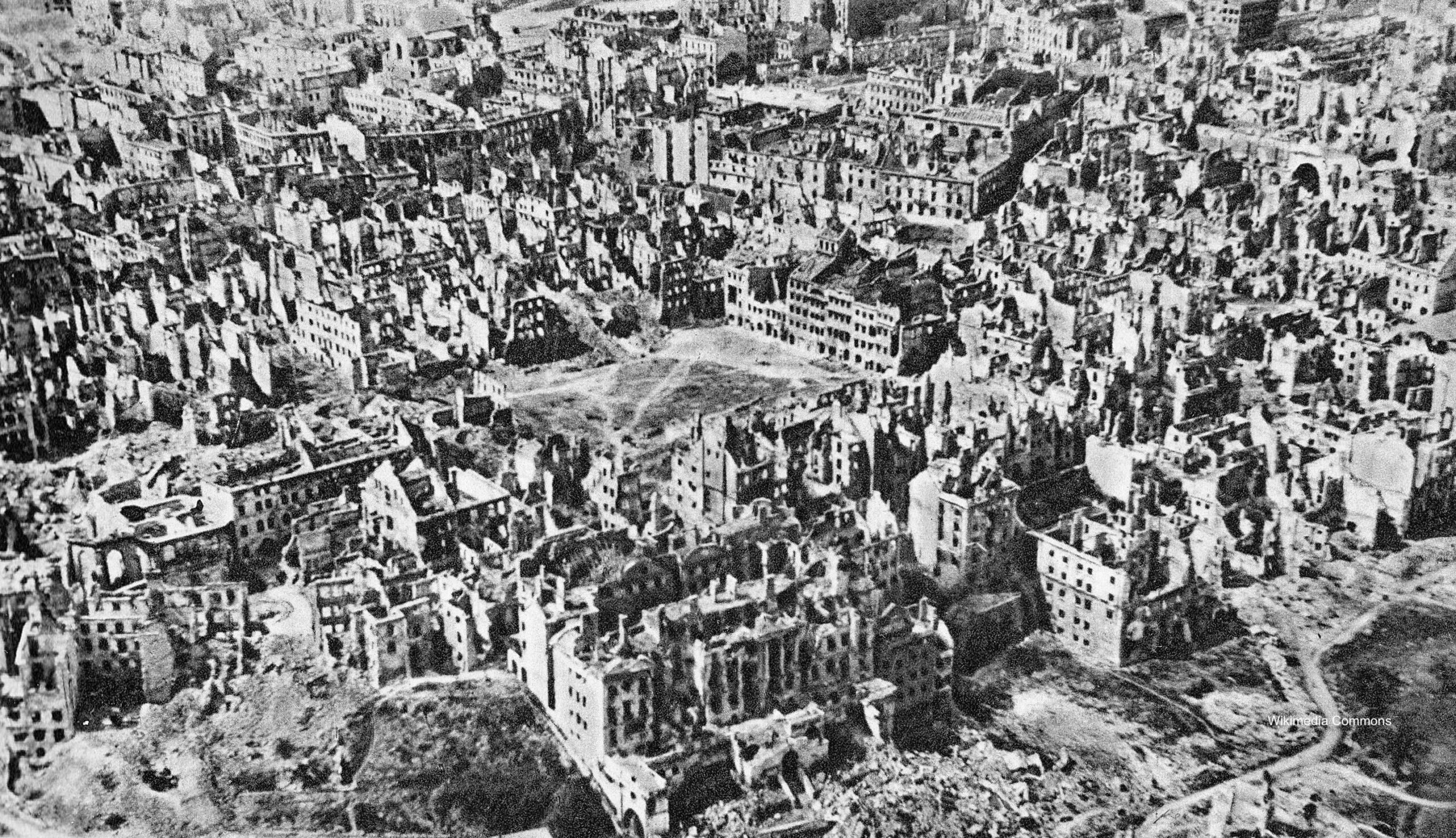 Photograph of Warsaw Old Town 1945