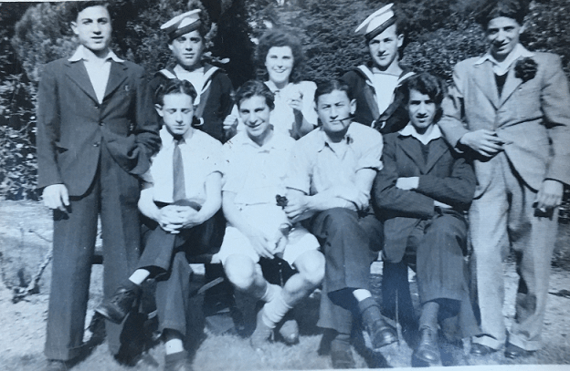 Photograph of Boys at Ascot Hostel. Sam Diament in the back row, second from the left.