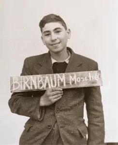 Photograph of Moshe Birnbaum in Kloster Indersdorf, Germany in 1945.