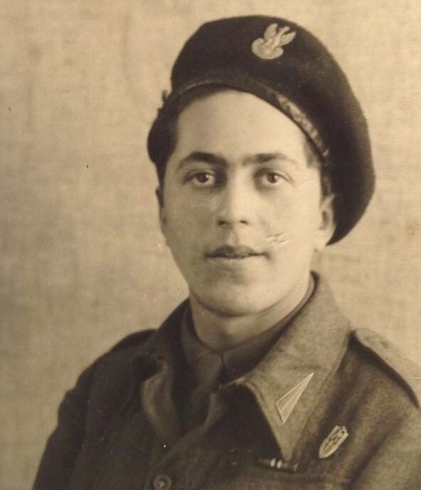 Photograph of Bob Obuchowski in British Army.
