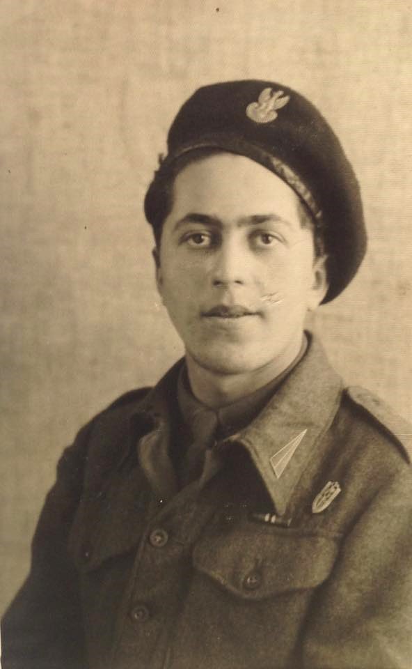 Photograph of Bob Obuchowski in British Army.