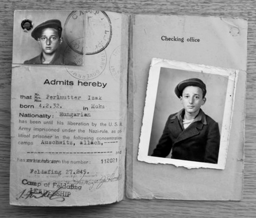 Photograph of Ivor Perl's identity documents, American occupied sector of Germany 1945.