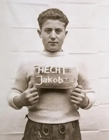 Photograph of Jakob Hecht in Kloster Indersdorf, Germany in 1945.