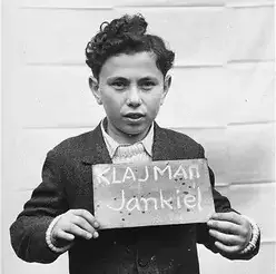 Photograph of Jankiel Klajman in Kloster Indersdorf, Germany in 1945.