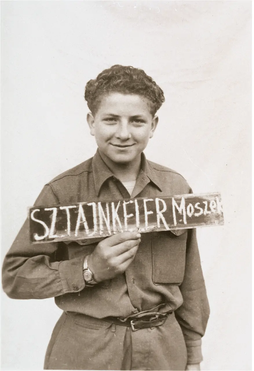 Photograph of Moses Steinkeller in Kloster Indersdorf, Germany in 1945.