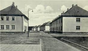 Photograph of the Belsen-Hohne DP Camp 1945.