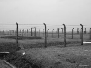 Photograph of the Auschwitz Memorial and Museum in Poland.