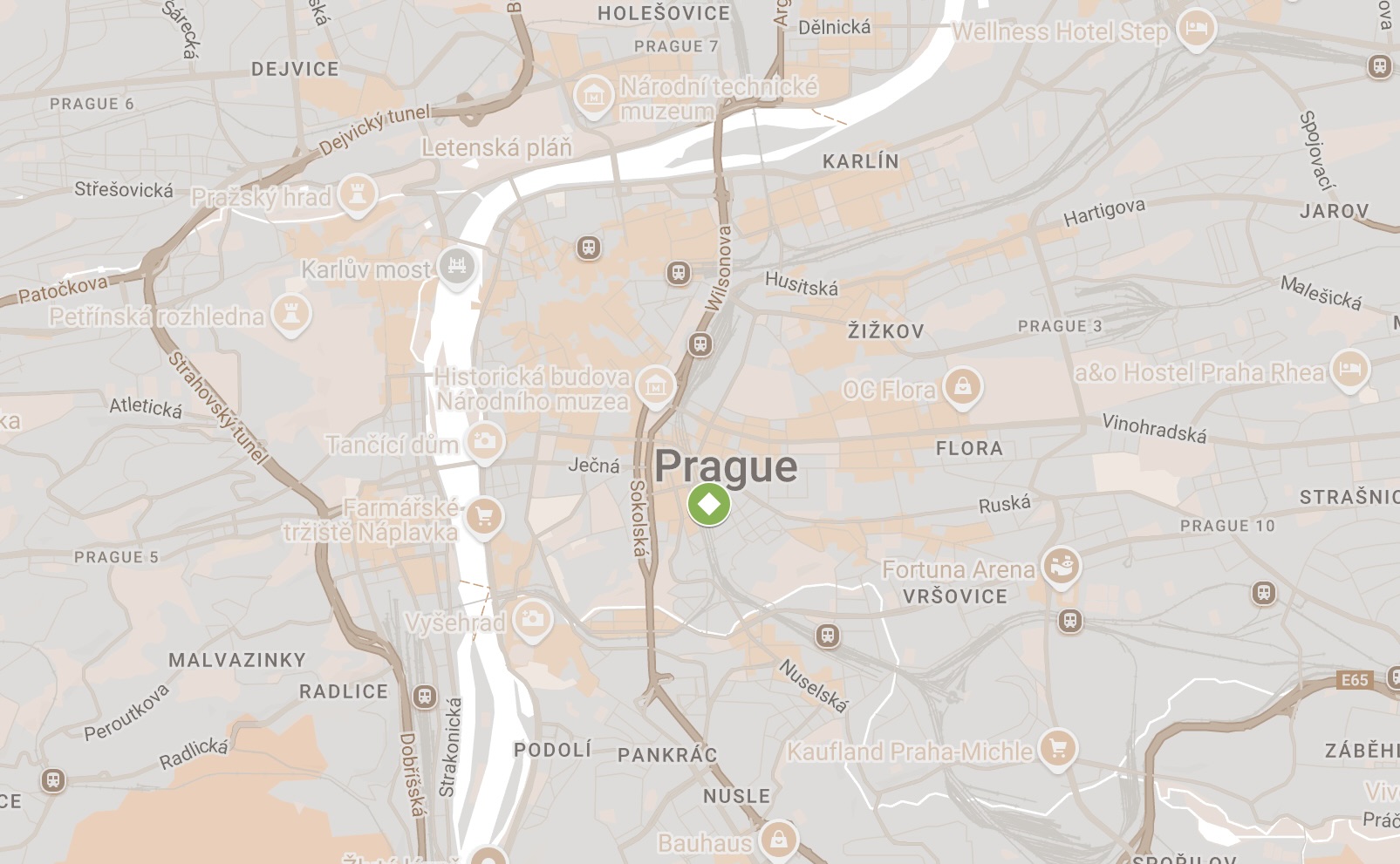 Map of Begicka Orphanage, Prague.