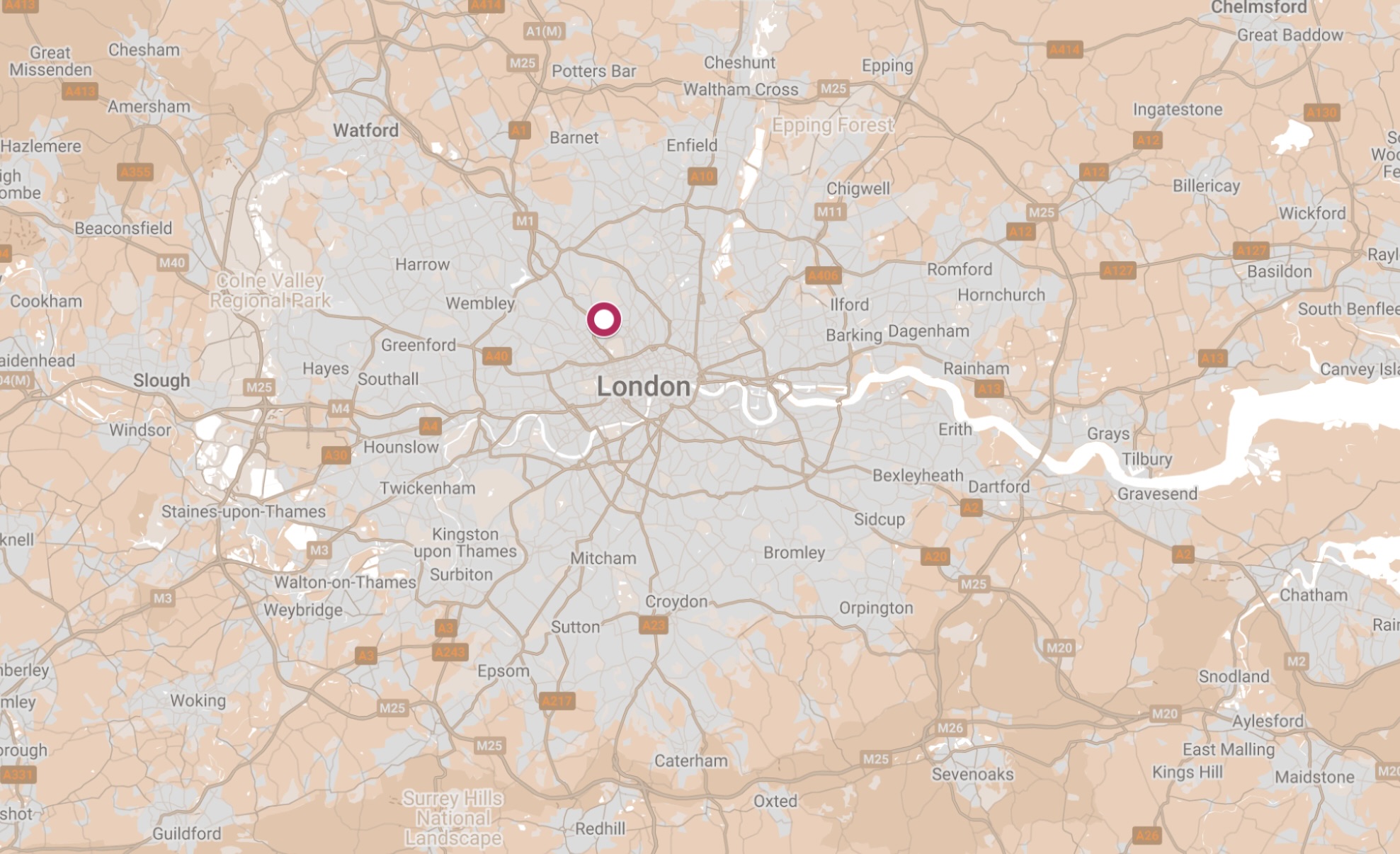 Map of Belsize Park Hostel.