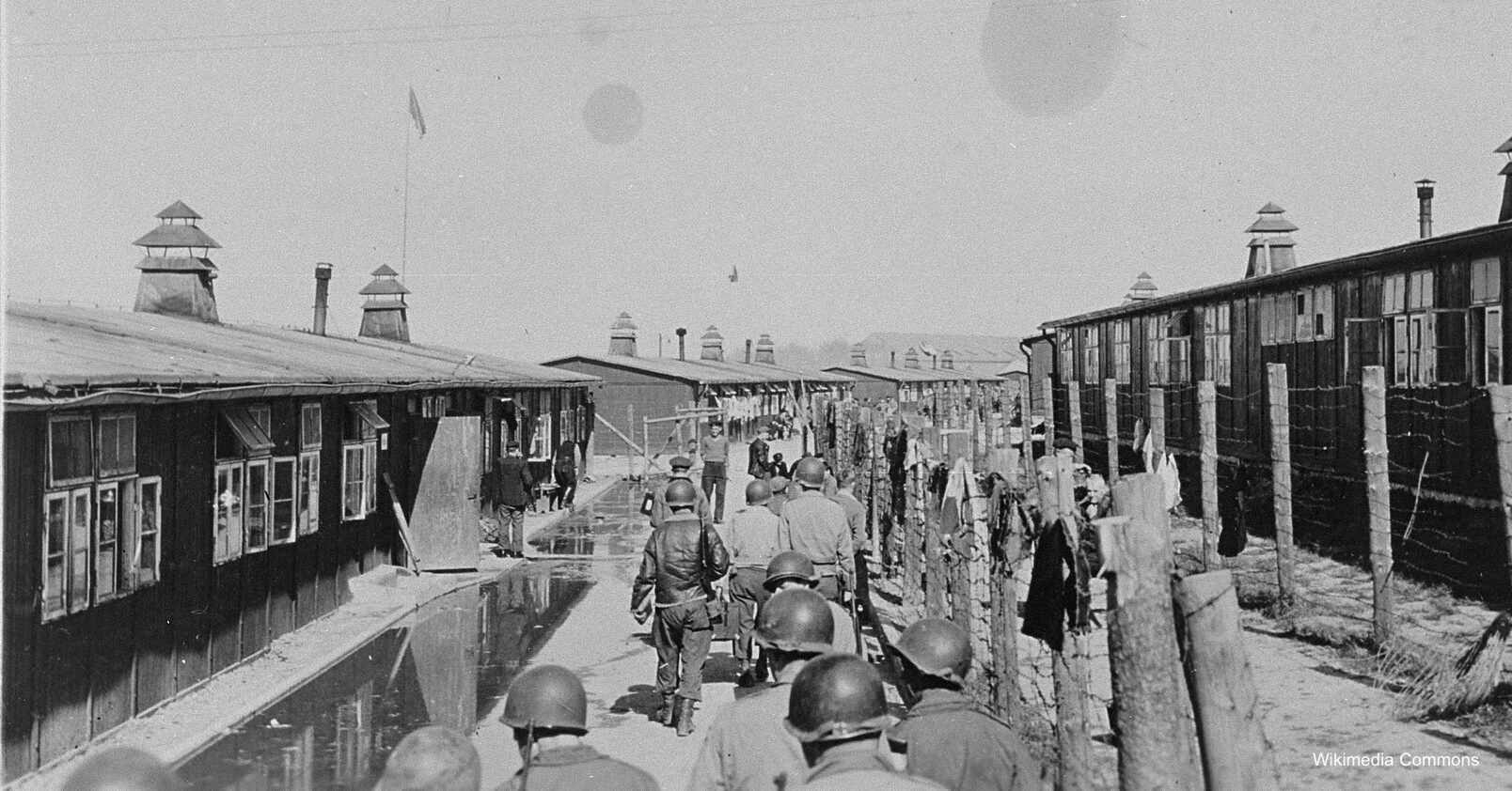 Photograph of the Liberation of Buchenwald by the US Army 1945.