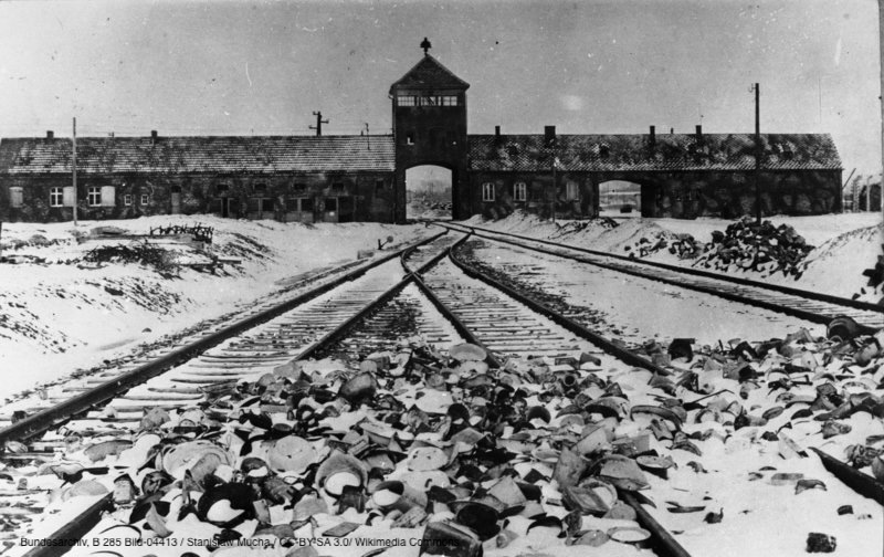 Photograph of Auschwitz-Birkenau concentration camp.
