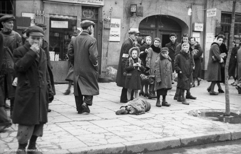 Photograph of the Warsaw Ghetto, Poland.