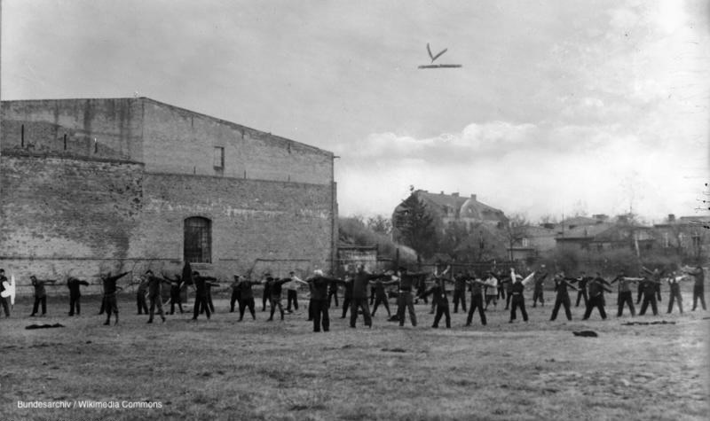 Photograph of the Oranienburg concentration camp.