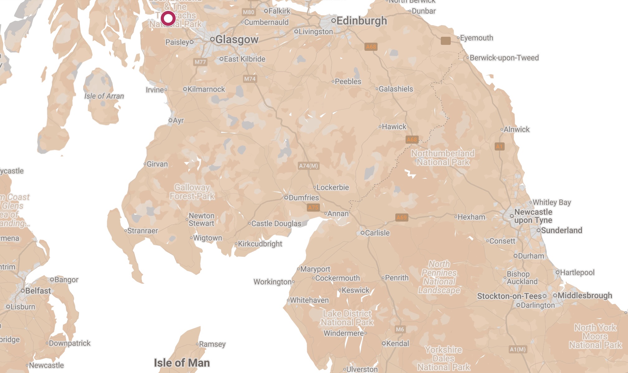Map of Cardross Hostel.