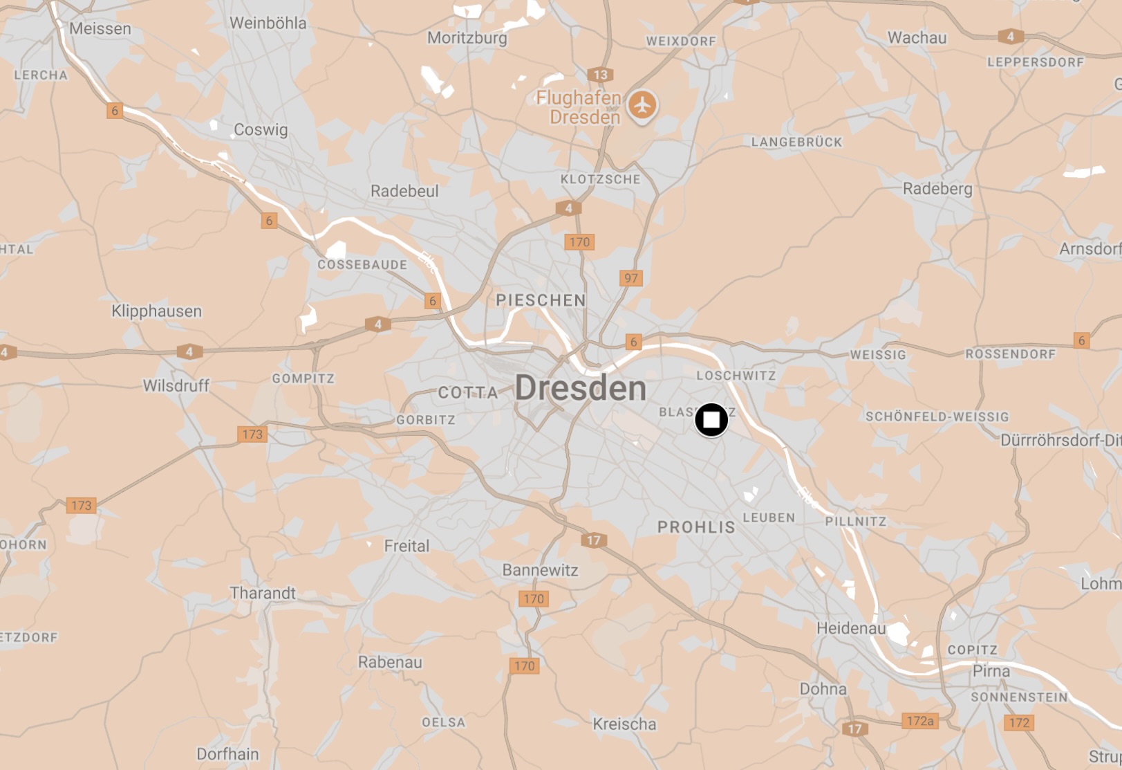 Map of Dresden-Bernsdorf Camp.