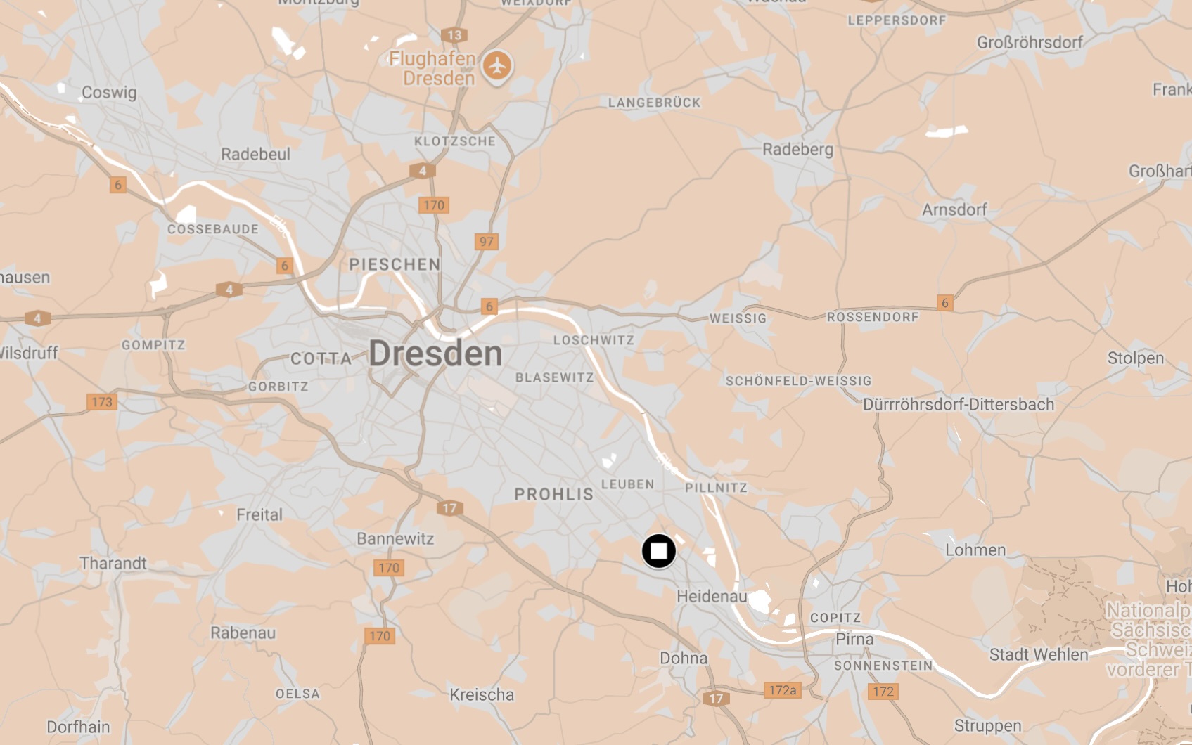Map of Dresden-Zschachwitz Camp.