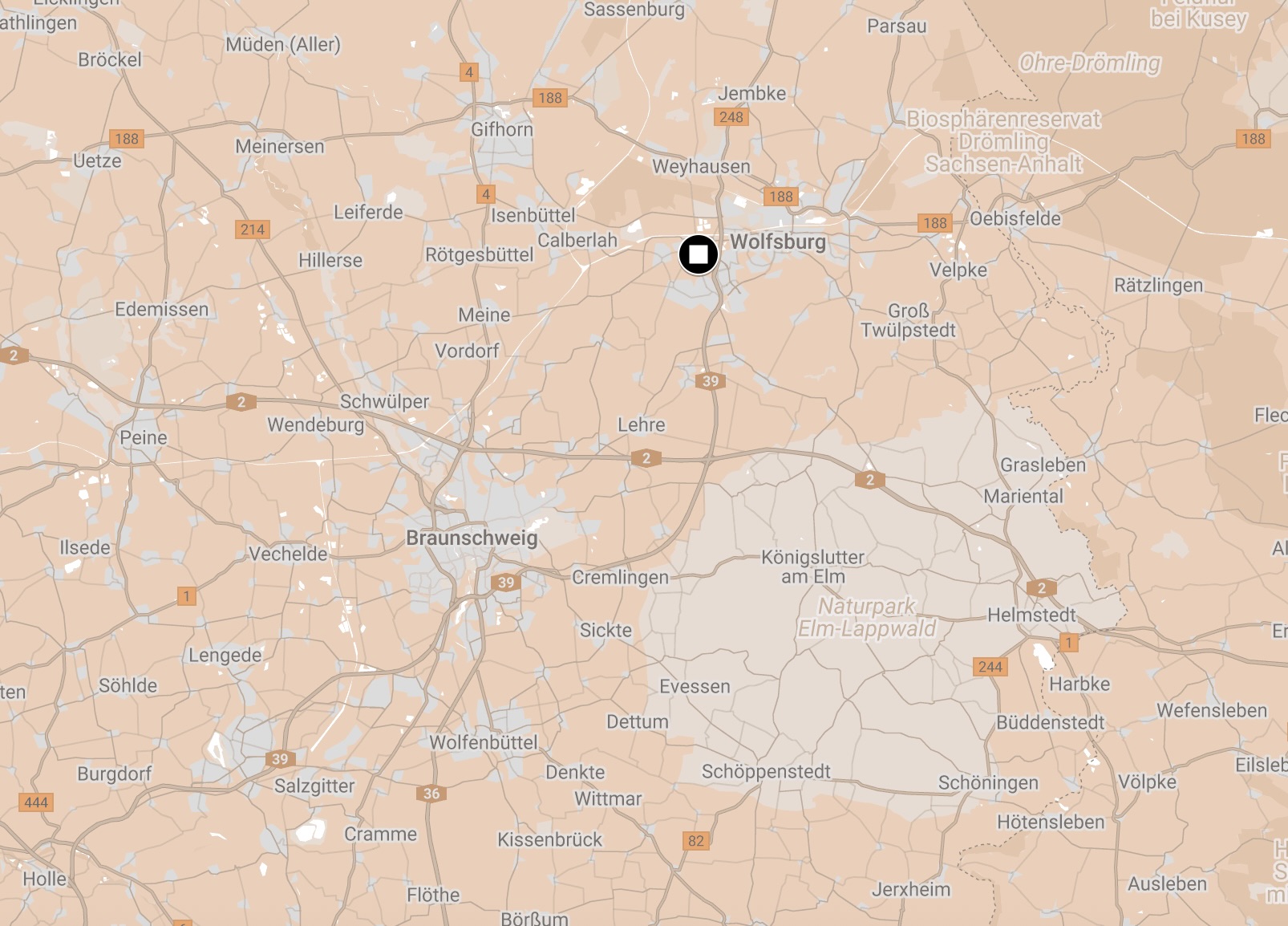 Map of Fallersleben Camp.