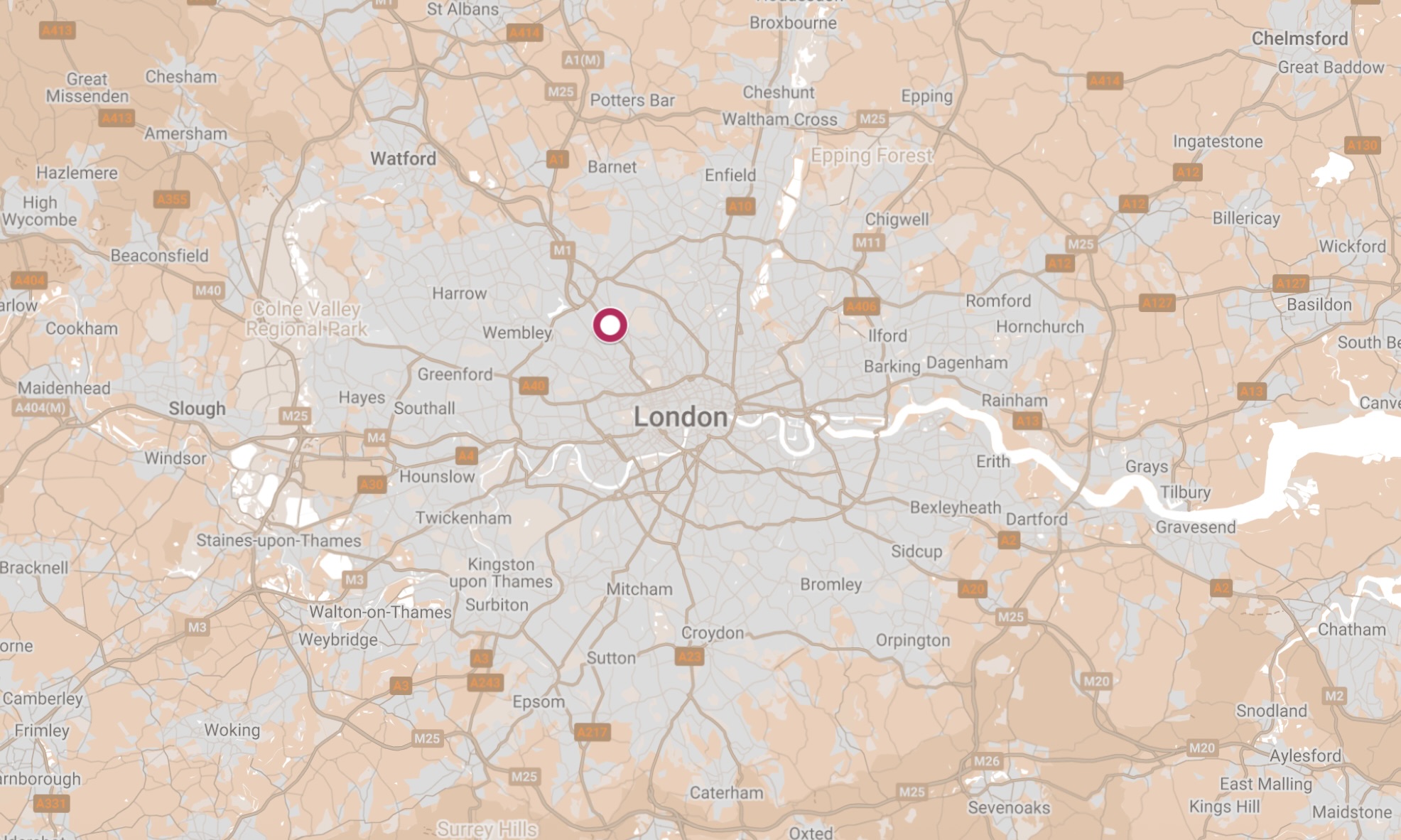 Map of Finchley Road Hostel.