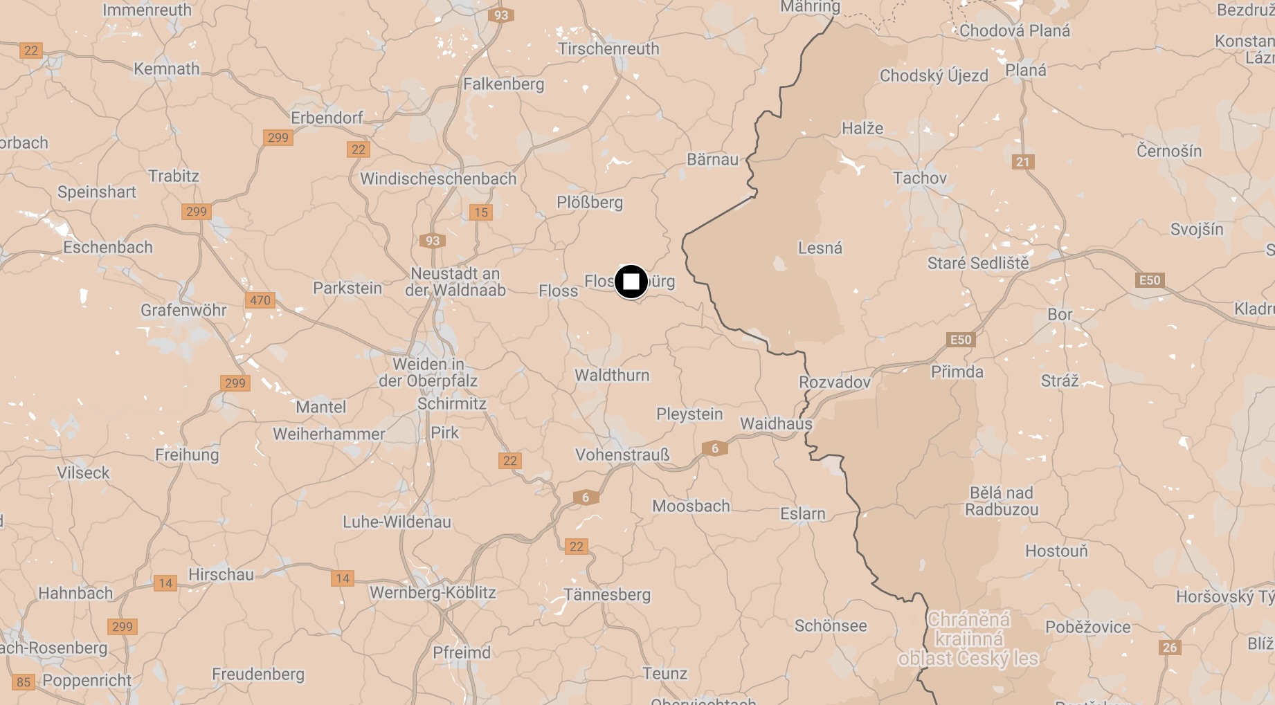 Map of Flossenburg Camp.
