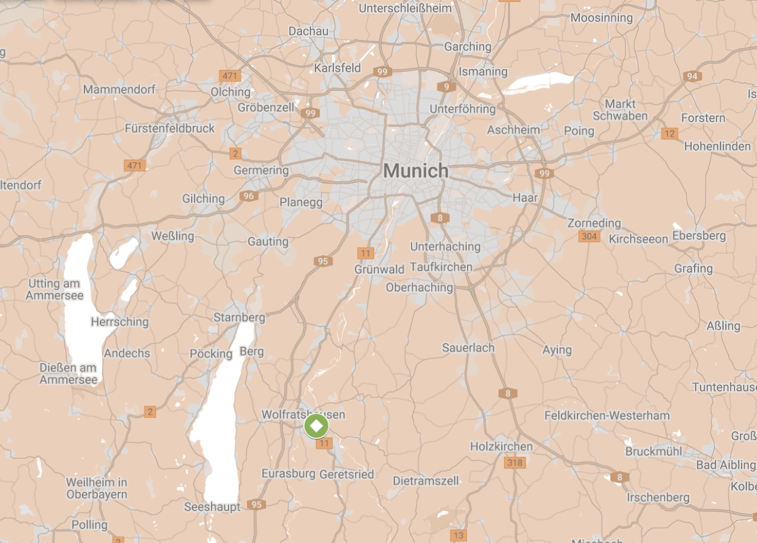 Map of Fohrenwald-Wolfratshausen DP Camp.