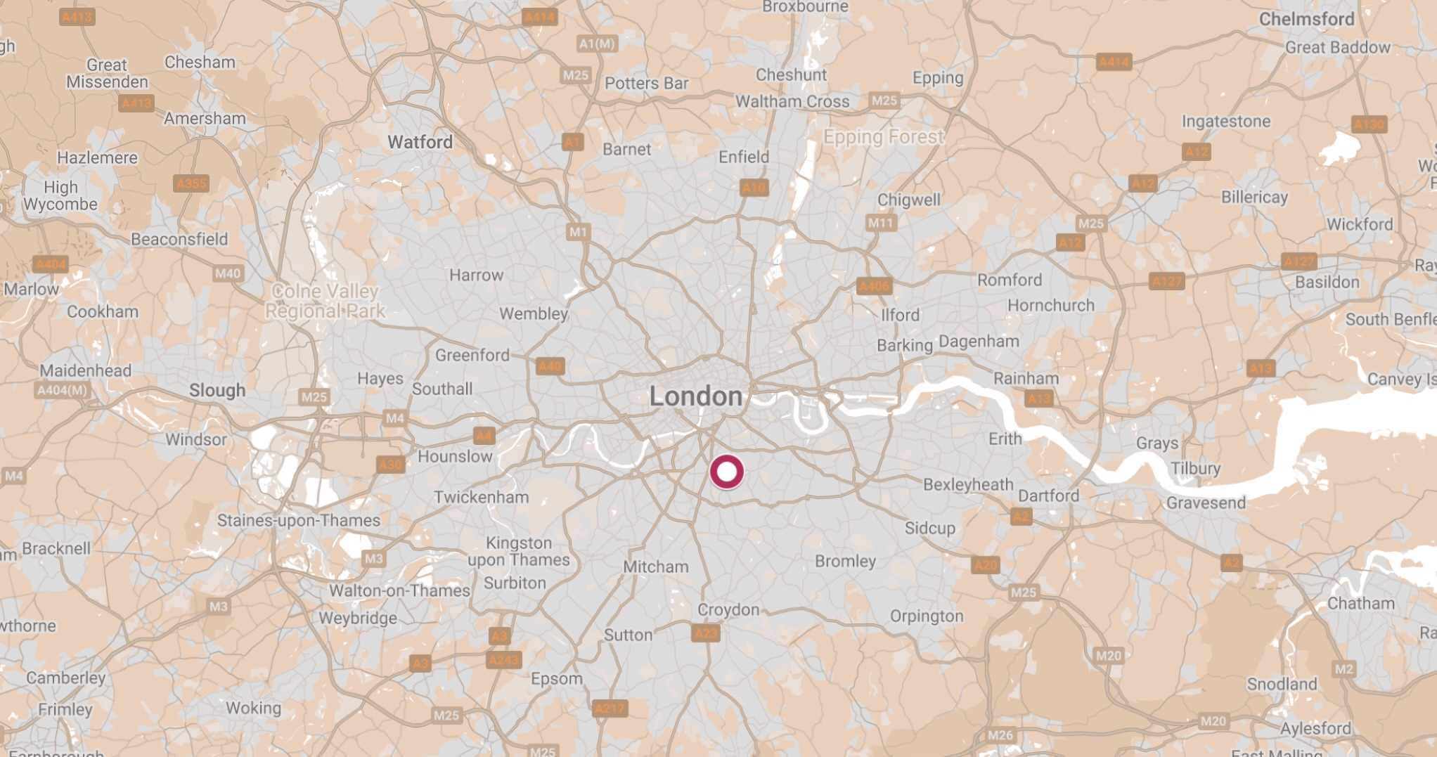 Map of Herne Hill Hostel.