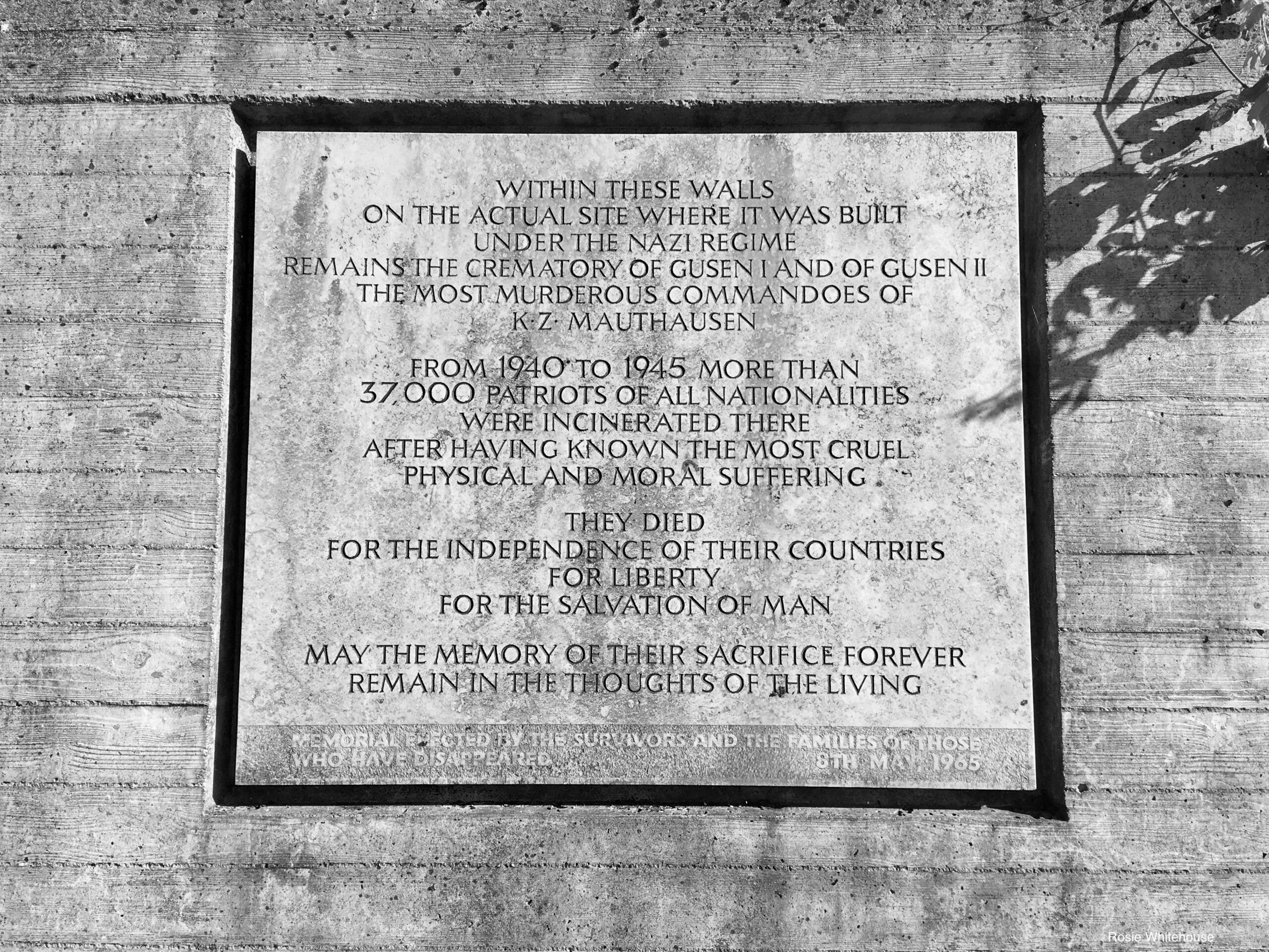 Photograph of the Gusen memorial.