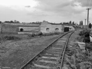 Photograph of Railway lines in the former Theresienstadt Ghetto.