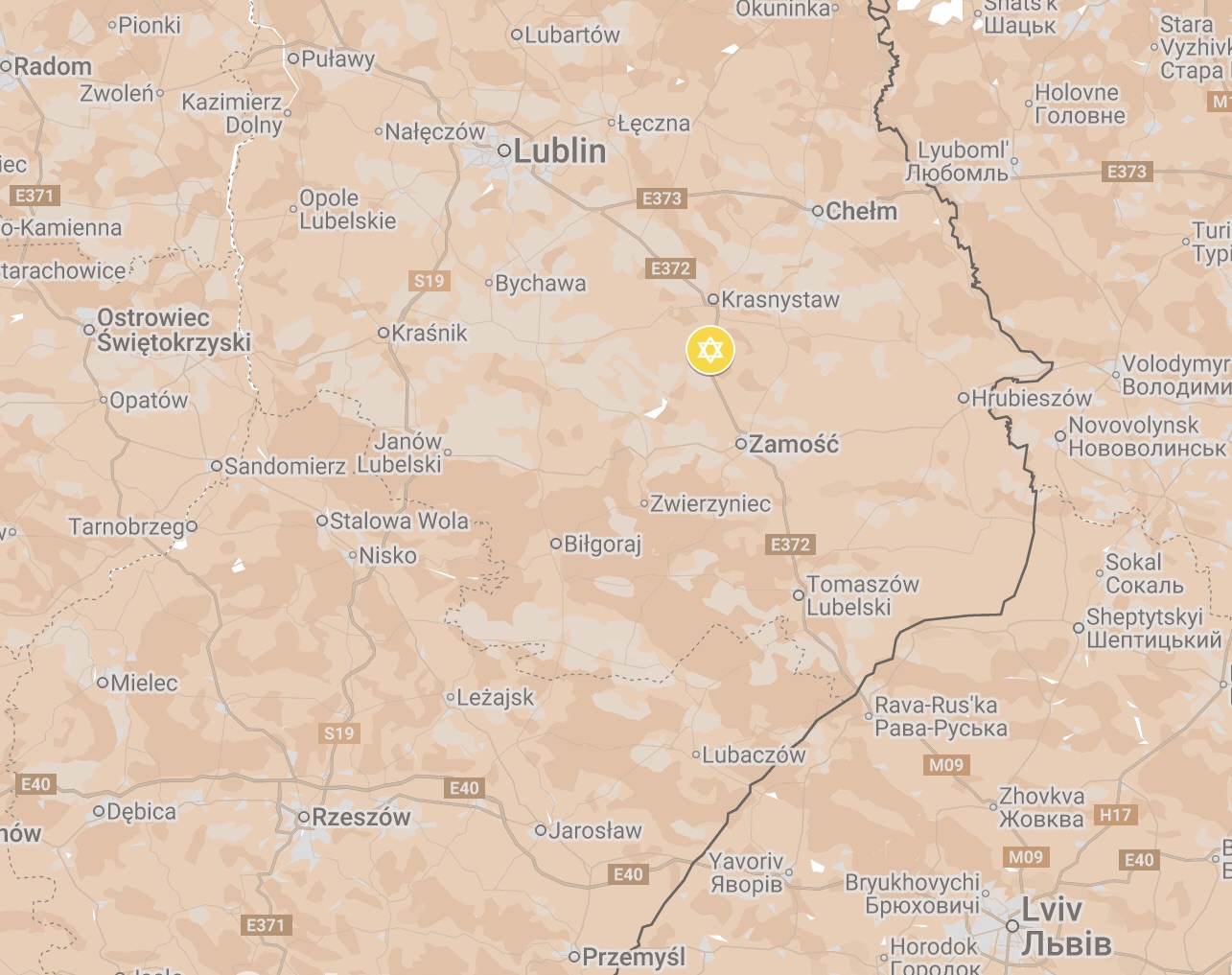 Map of Izbica Ghetto.