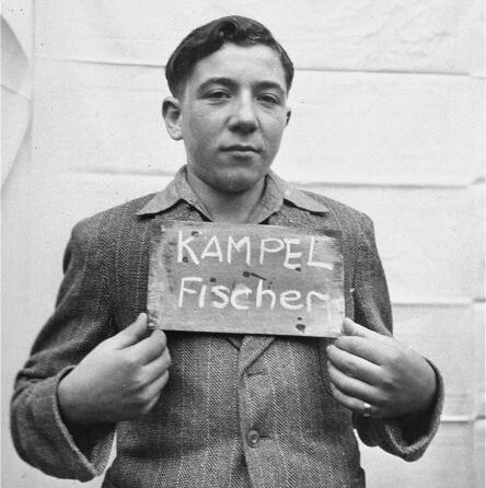 Photograph of Fischel Kampel in Kloster Indersdorf, Germany in 1945.