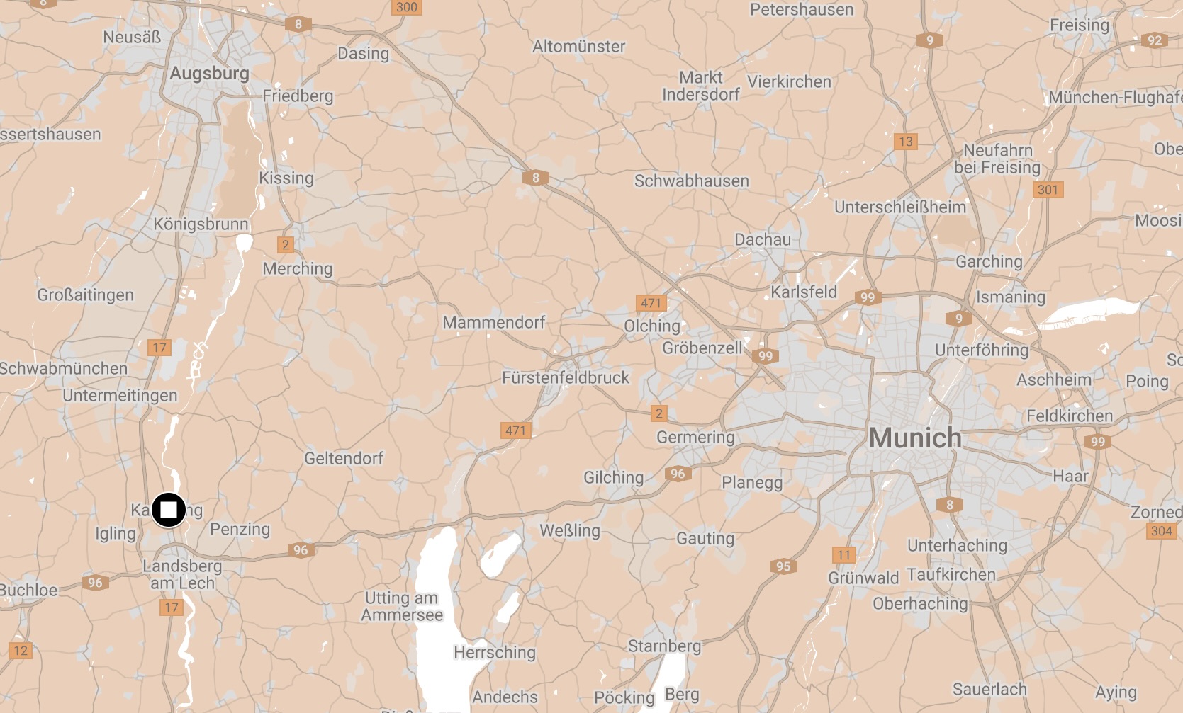 Map of Kaufering Camp.