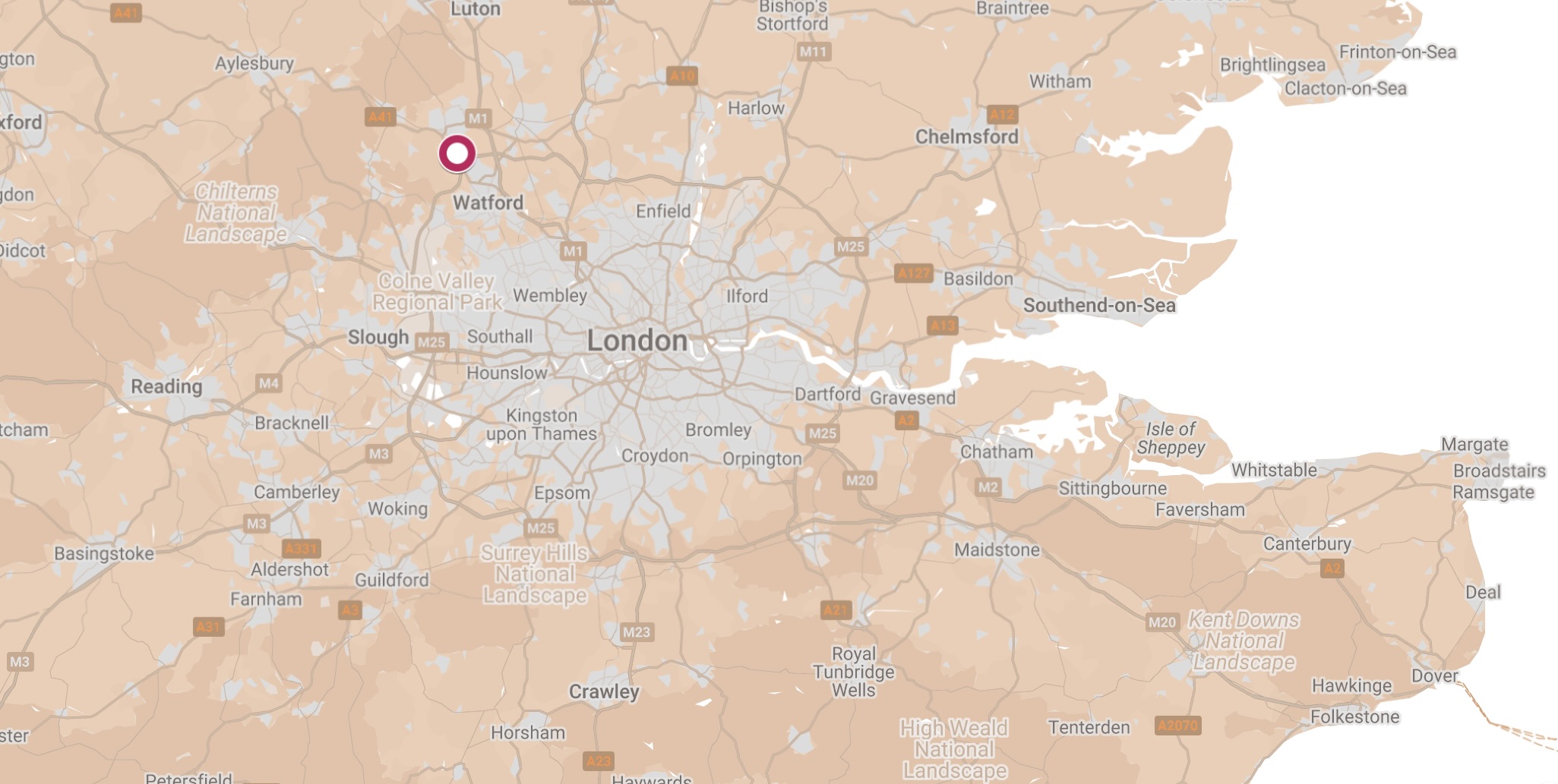 Map of Kings Langley Hostel.