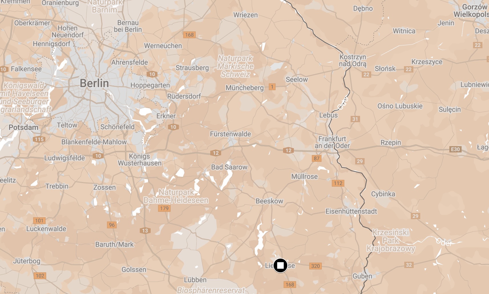 Map of Lieberose Camp.