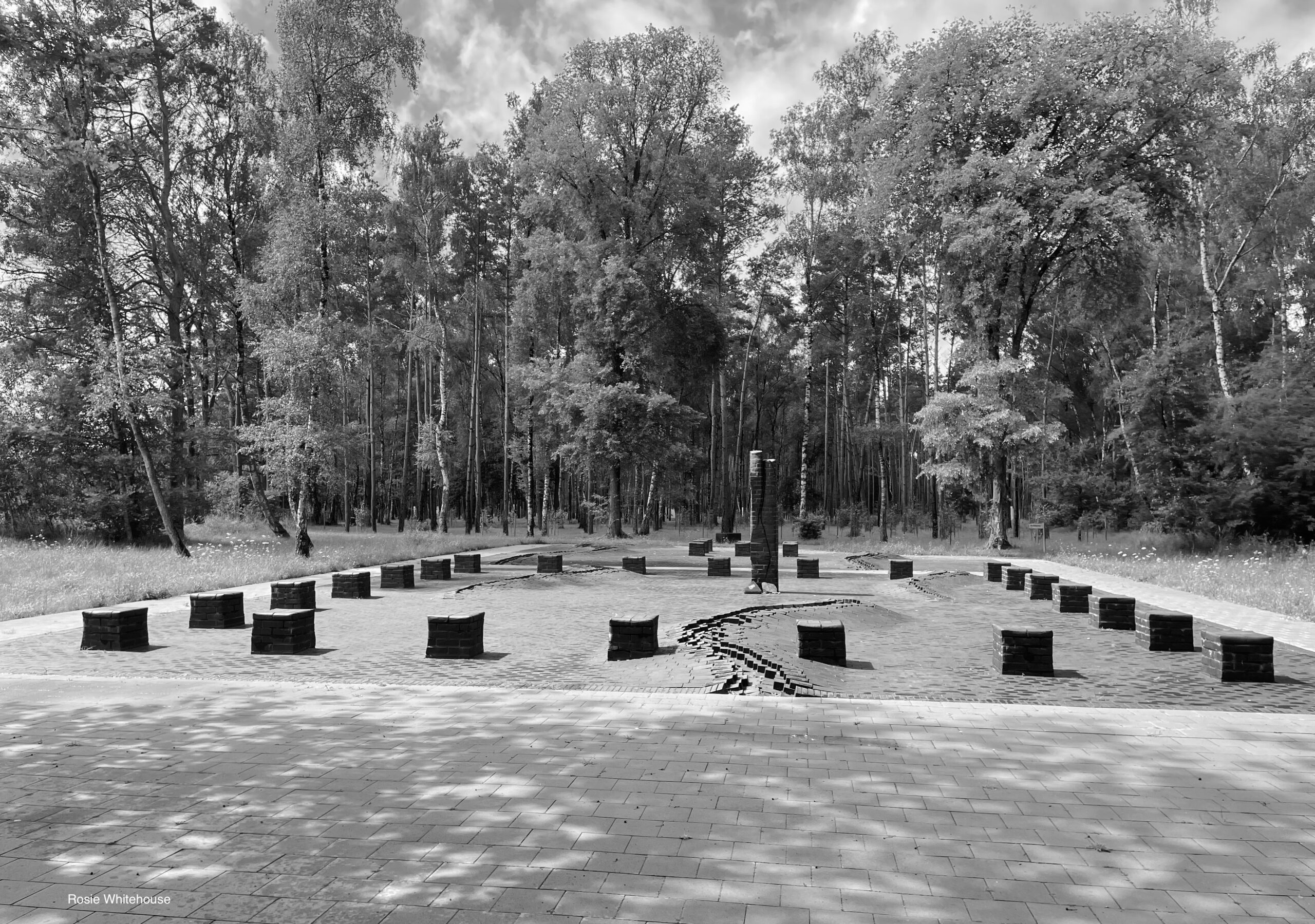 Photograph of Lugwiglust-Wöbbelin concentration camp Memorial, Germany.