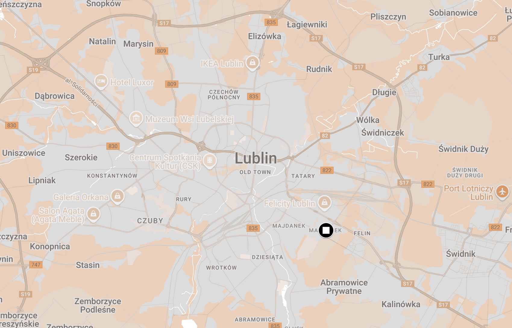 Map of Majdanek Camp.