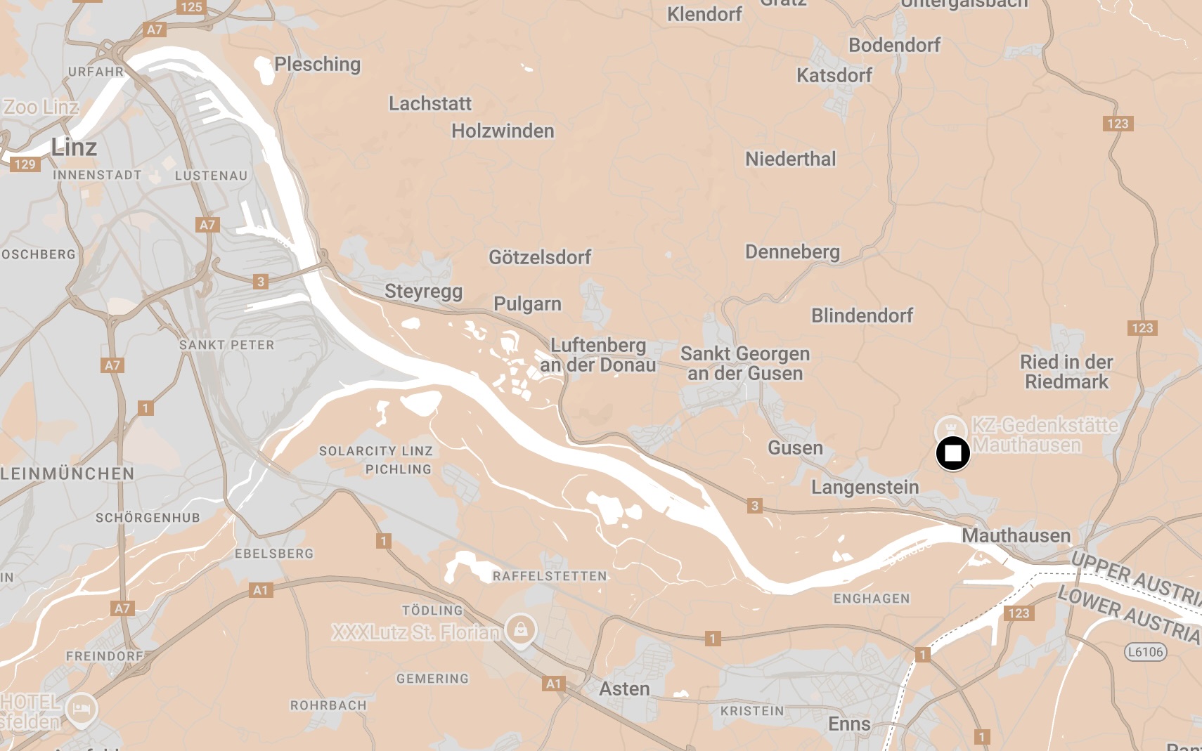 Map of Mauthausen Camp.