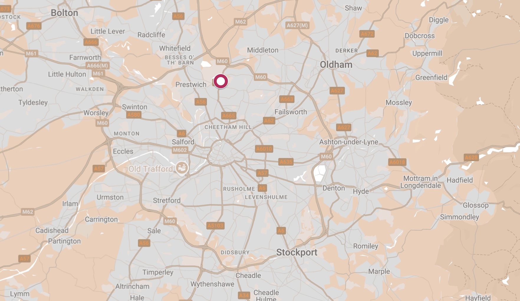 Map of Middleton Road Hostel.