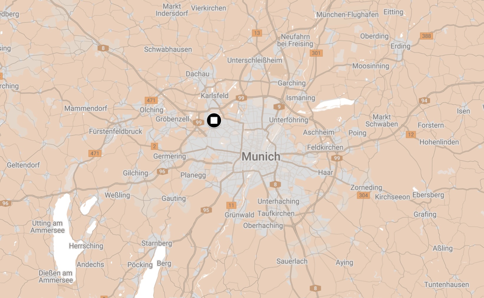 Map of Munchen-Allach Camp.