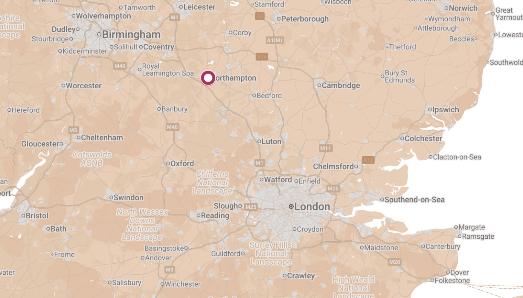 Map of Northampton Hostel.