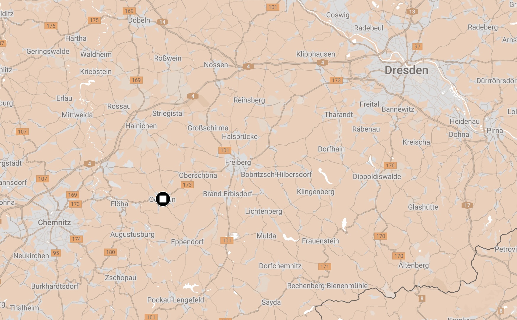 Map of Oederan Camp.