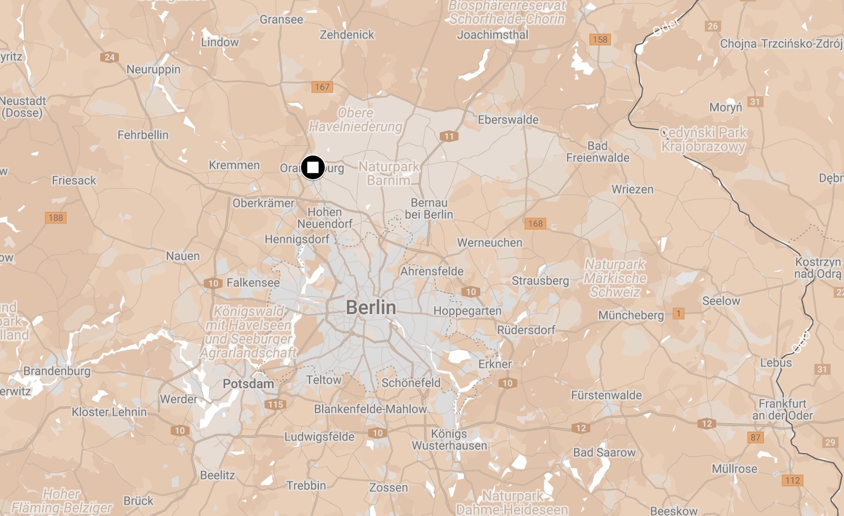 Map of Oranienburg-Heinkelwerke Camp.
