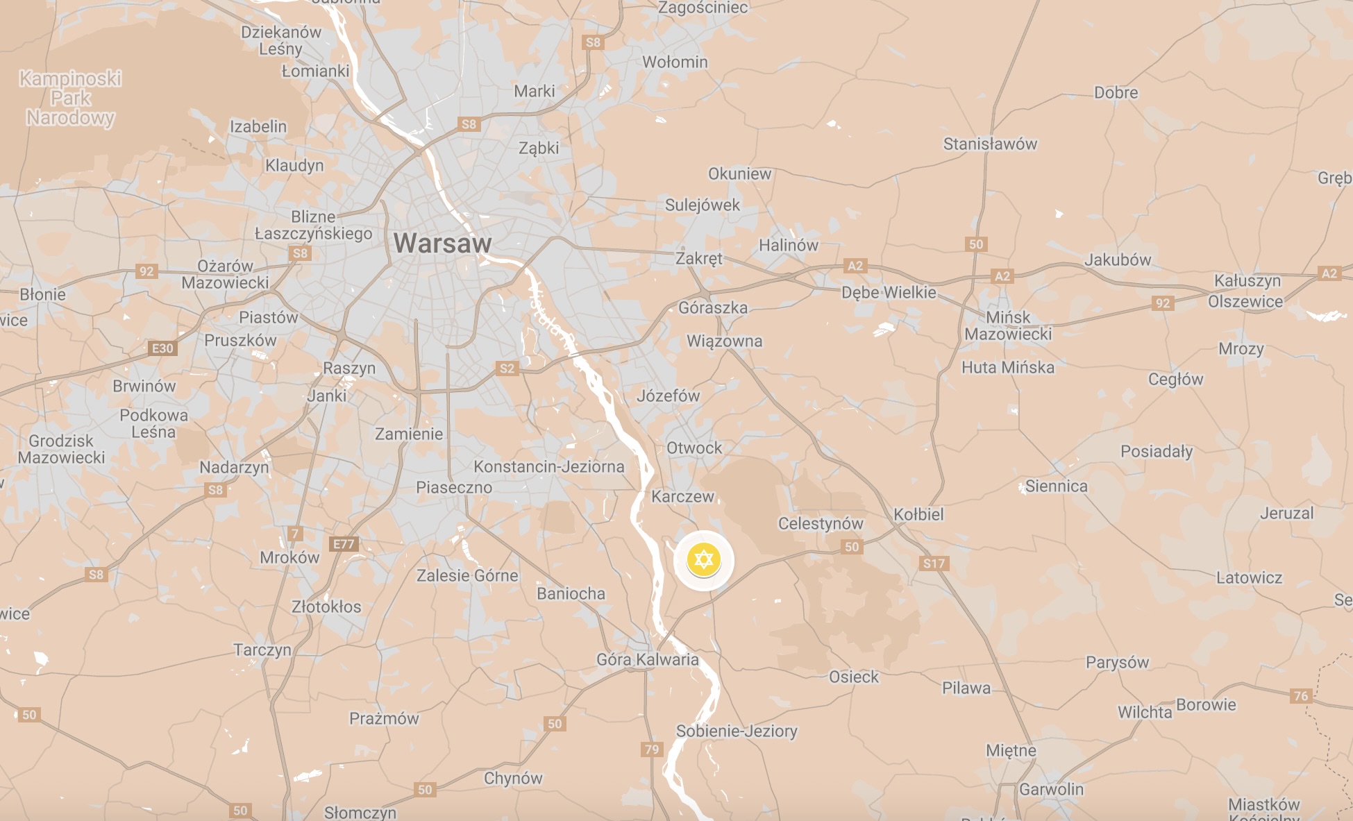 Map of Ostrowiec Ghetto.