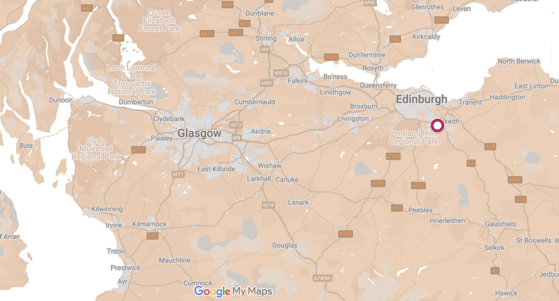 Map of Polton House Hostel.