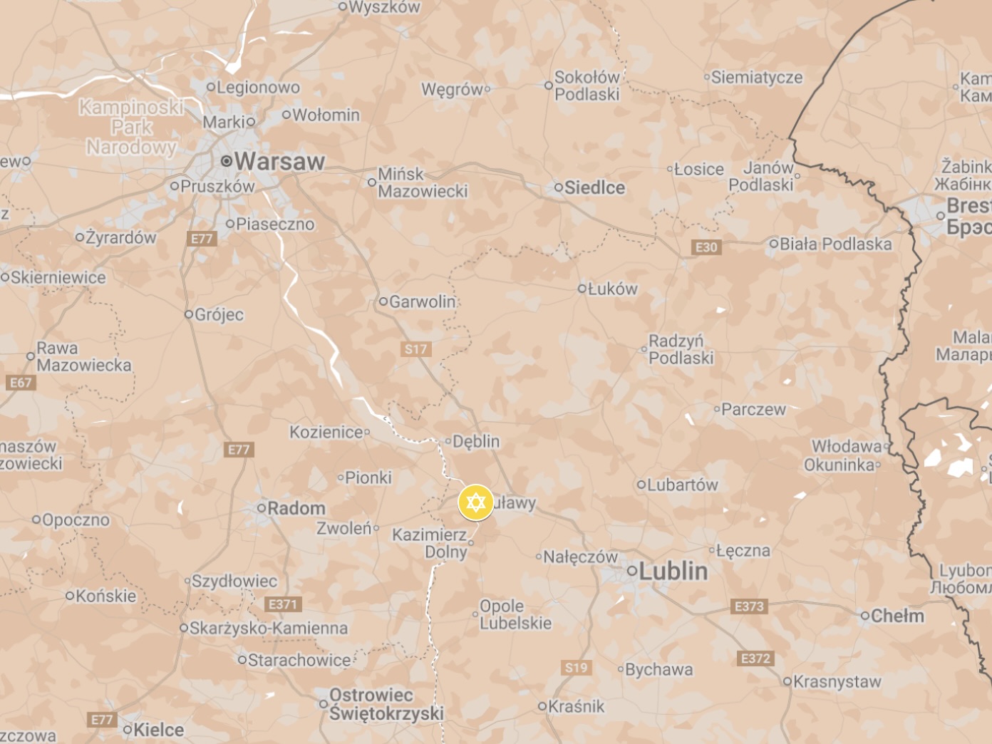 Map of Puławy Ghetto.