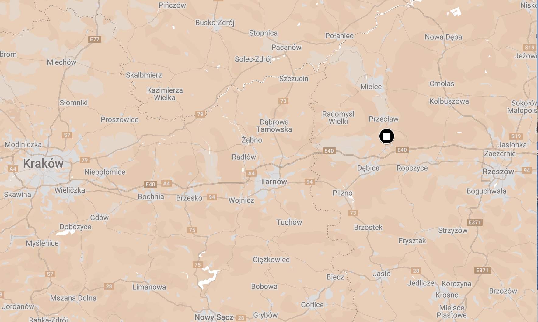 Map of Pustkow-Szebnie Camp.