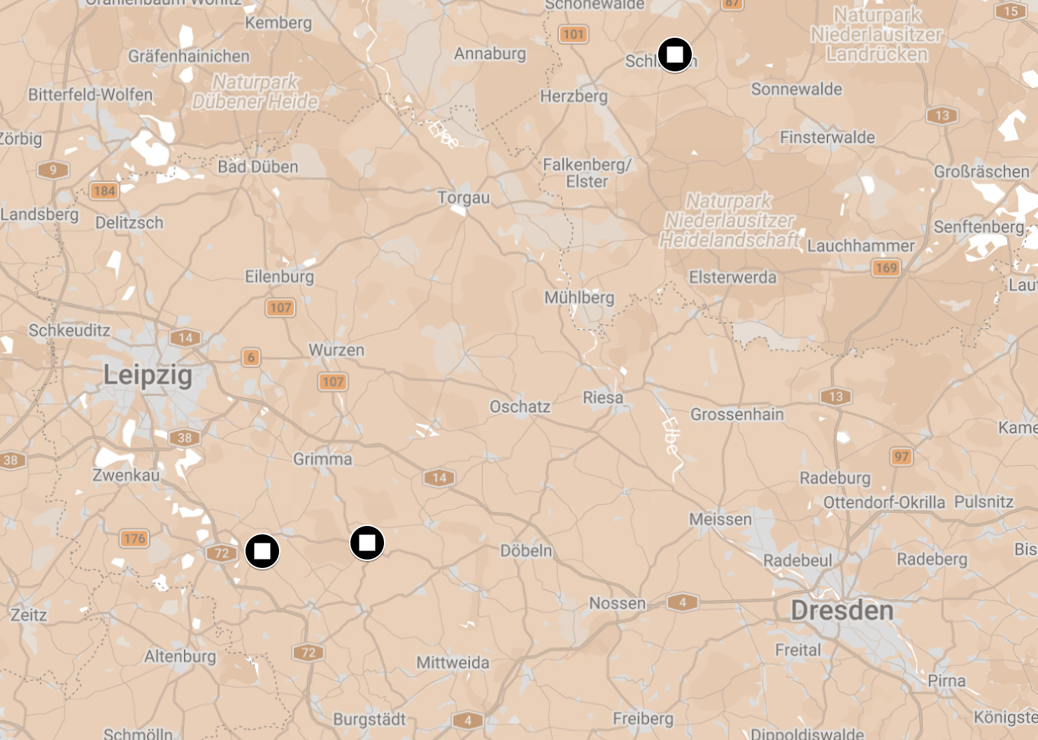 Map showing Location of the HASAG plants in Germany were the Boys were slave labourers.
