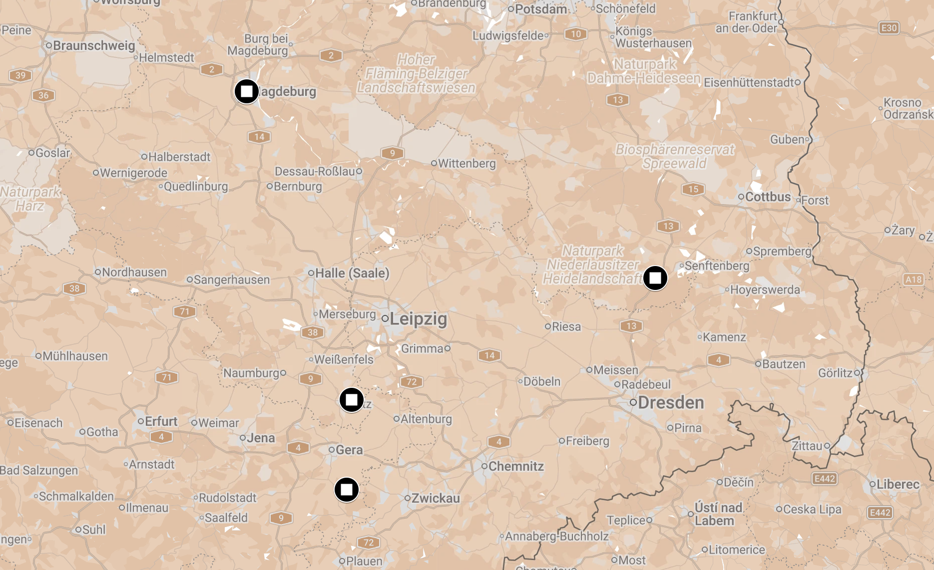 Map of the Brabag camps where the Biys were held.