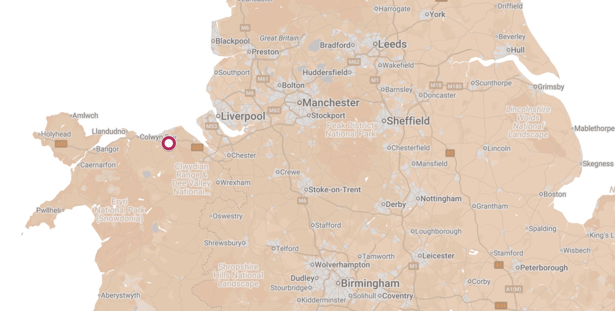 Map of St Asaph Hostel.