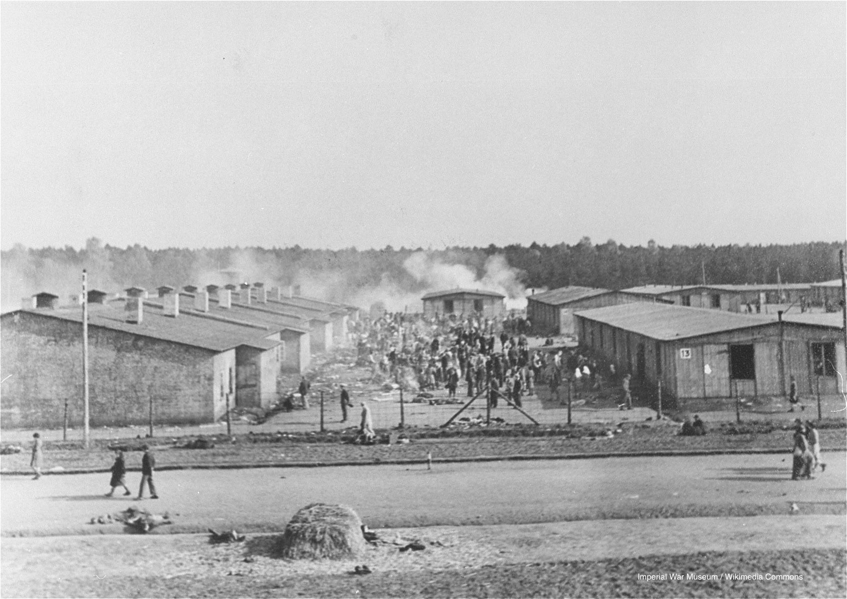 Photograph of the Liberation of Bergen-Belsen Concentration Camp, April 1945.