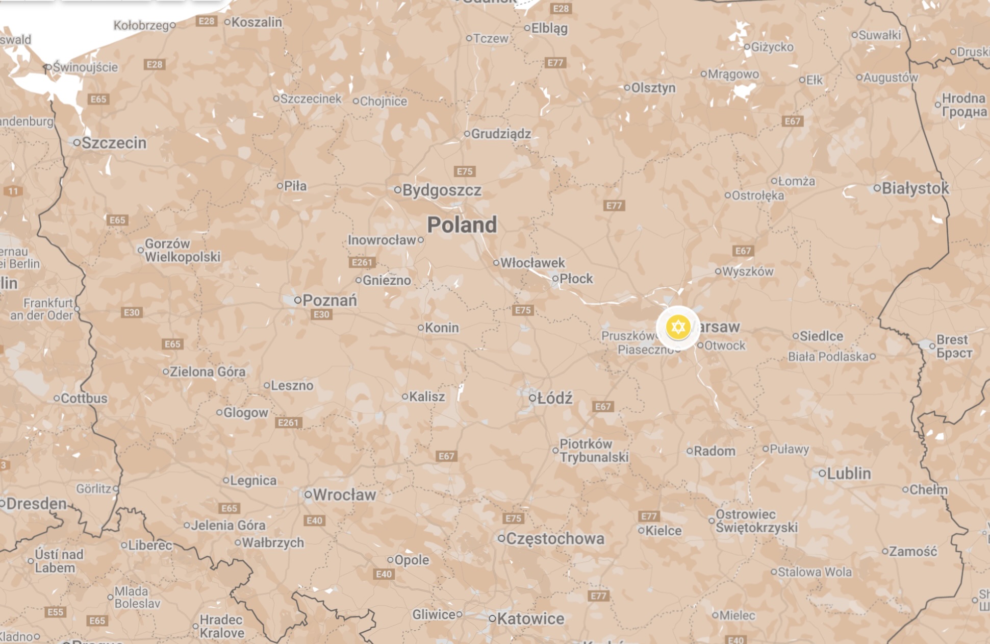 Map of the Warsaw Ghetto.